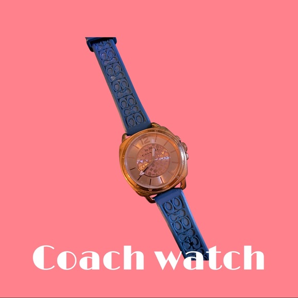 Blue silicone Coach watch - Picture 1 of 3